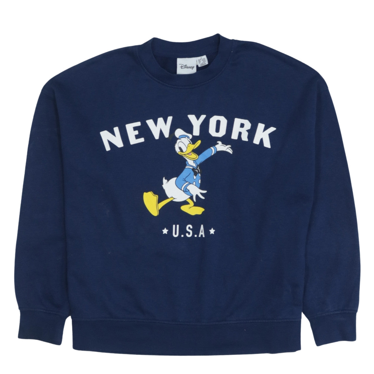 Disney Women’s Blue Donald Duck New York Sweatshirt Size M