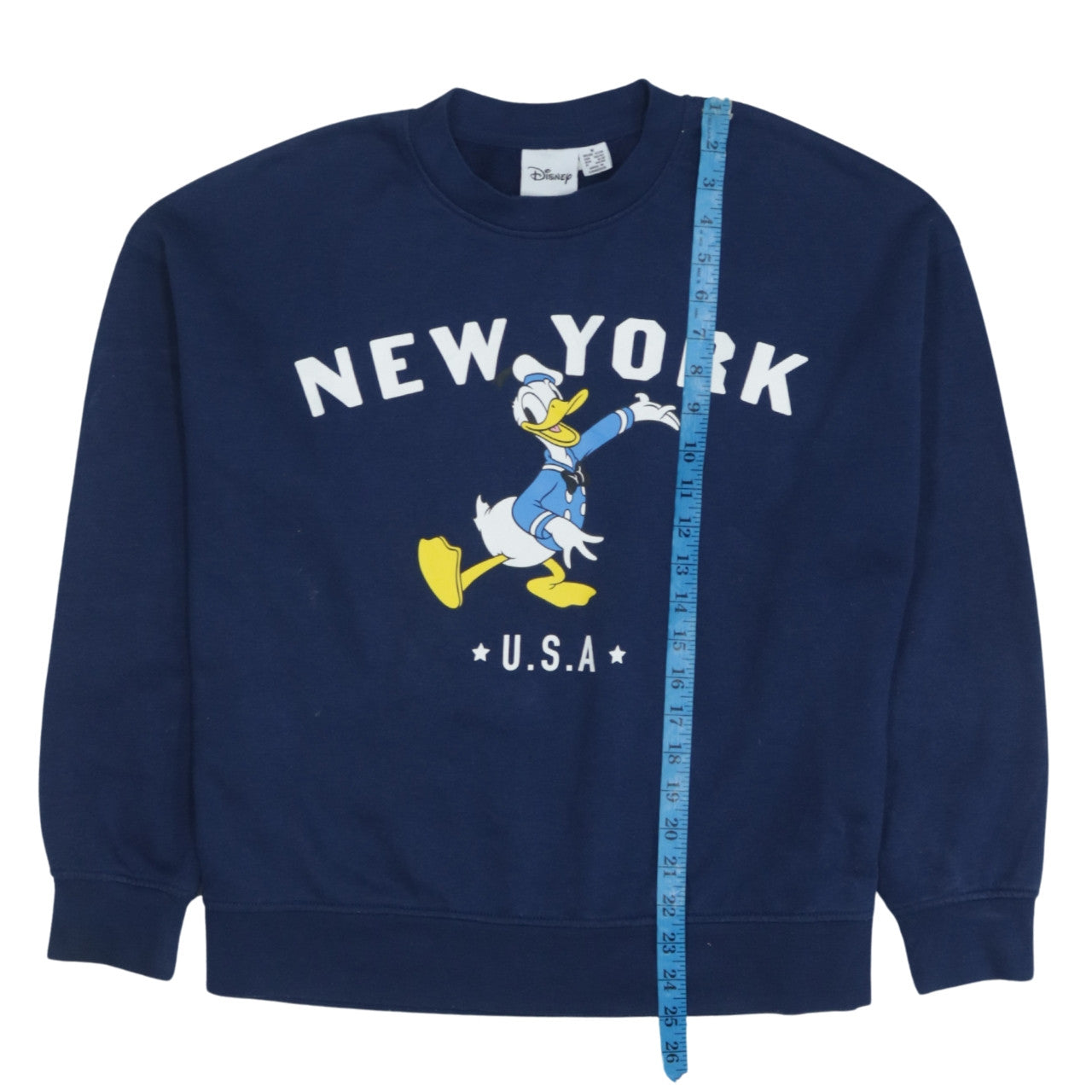 Disney Women’s Blue Donald Duck New York Sweatshirt Size M