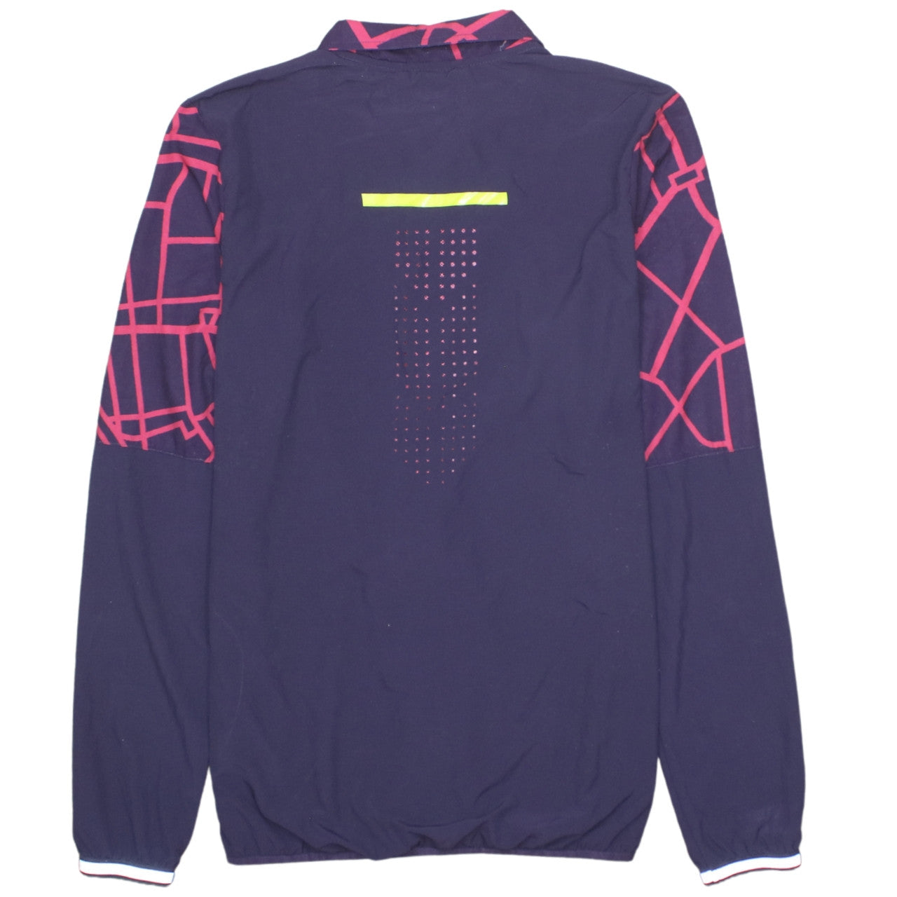 Reebok Womens Purple Geometric Track Jacket Size 12 Full Zip