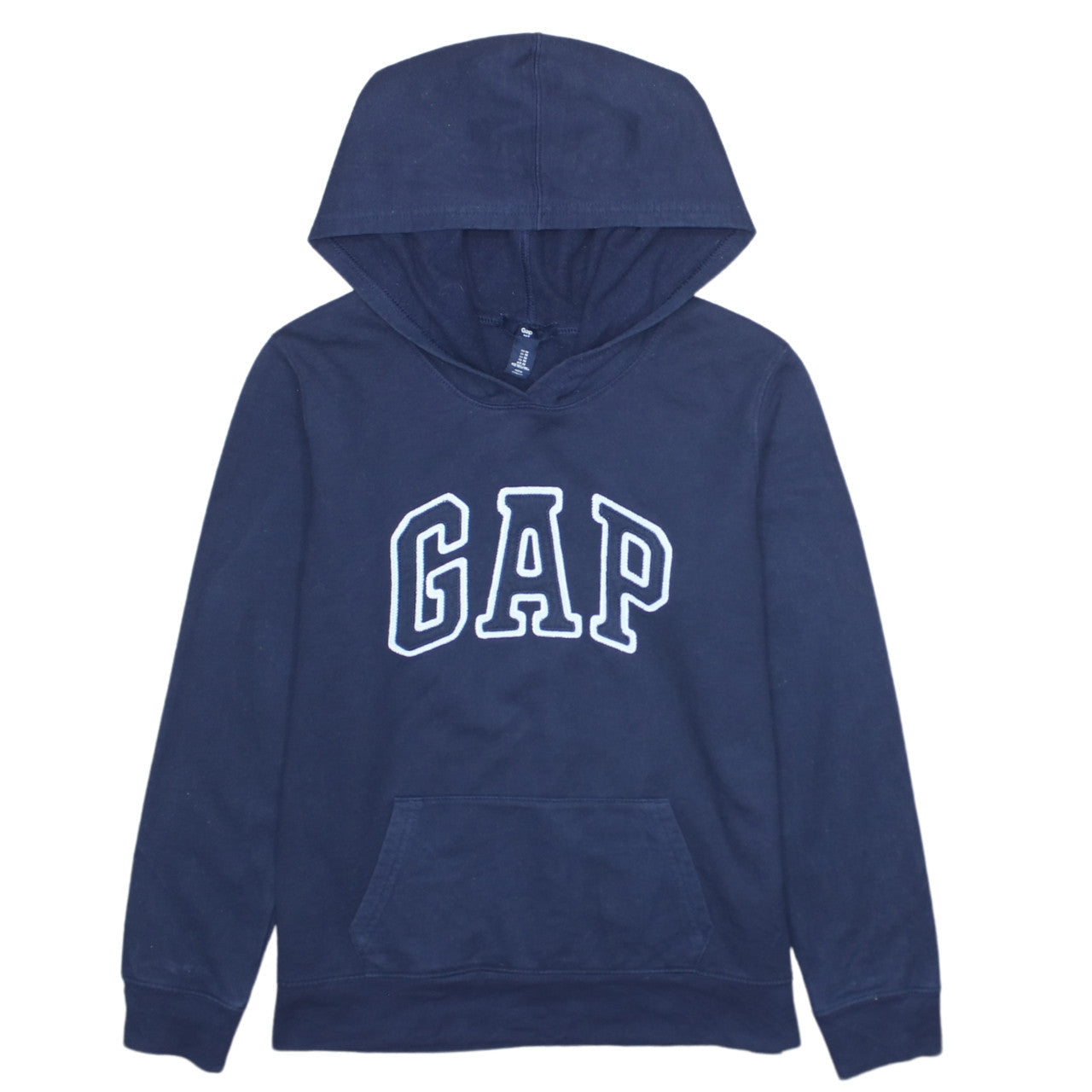 GAP Boys Blue Pullover Hoodie M Cotton Polyester Logo Sweatshirt