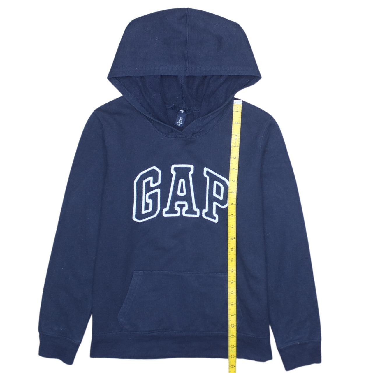 GAP Boys Blue Pullover Hoodie M Cotton Polyester Logo Sweatshirt