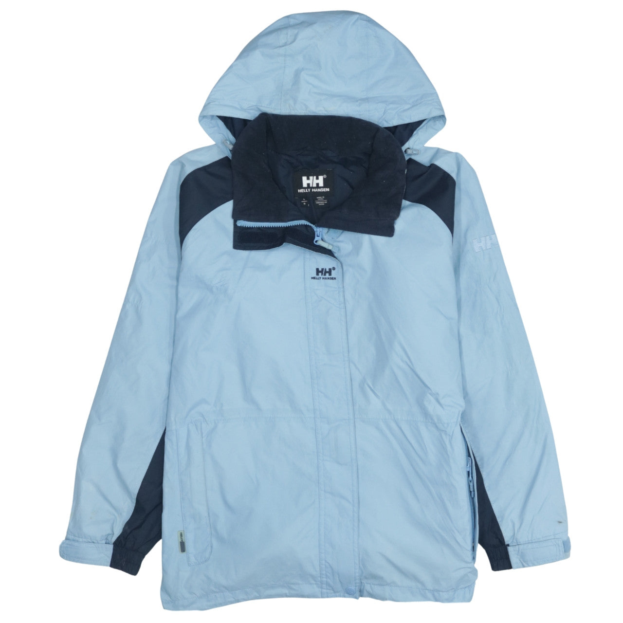 Helly Hansen Mens Blue L Hooded Waterproof Rain Jacket