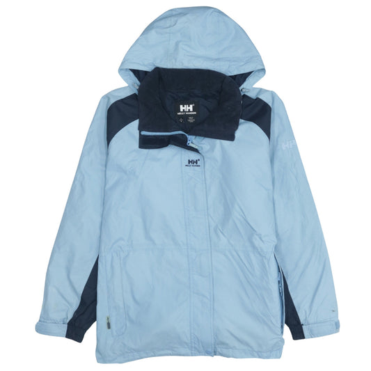 Helly Hansen Mens Blue L Hooded Waterproof Rain Jacket