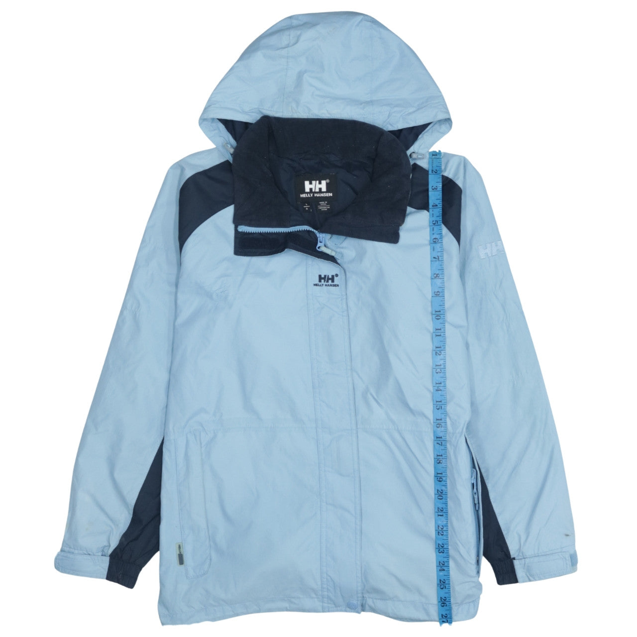 Helly Hansen Mens Blue L Hooded Waterproof Rain Jacket