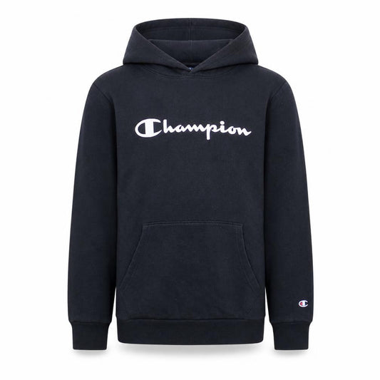 Champion Boys Black Pullover Hoodie Sweatshirt 11-12 Years Logo Fleece