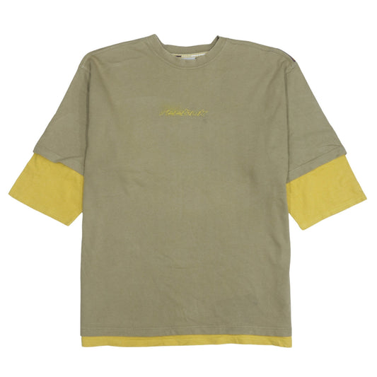 Reebok Mens XL Green Logo T-Shirt Crew Neck Short Sleeve Vintage