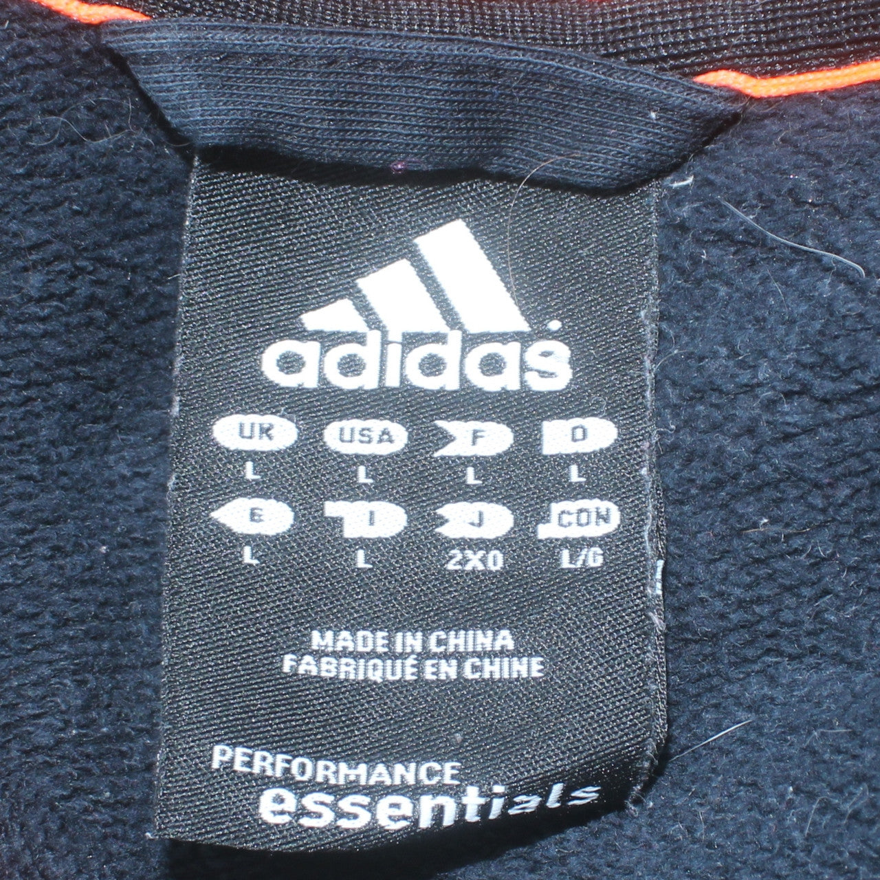 Adidas Men's Black L Full Zip Hoodie Sportswear Essentials
