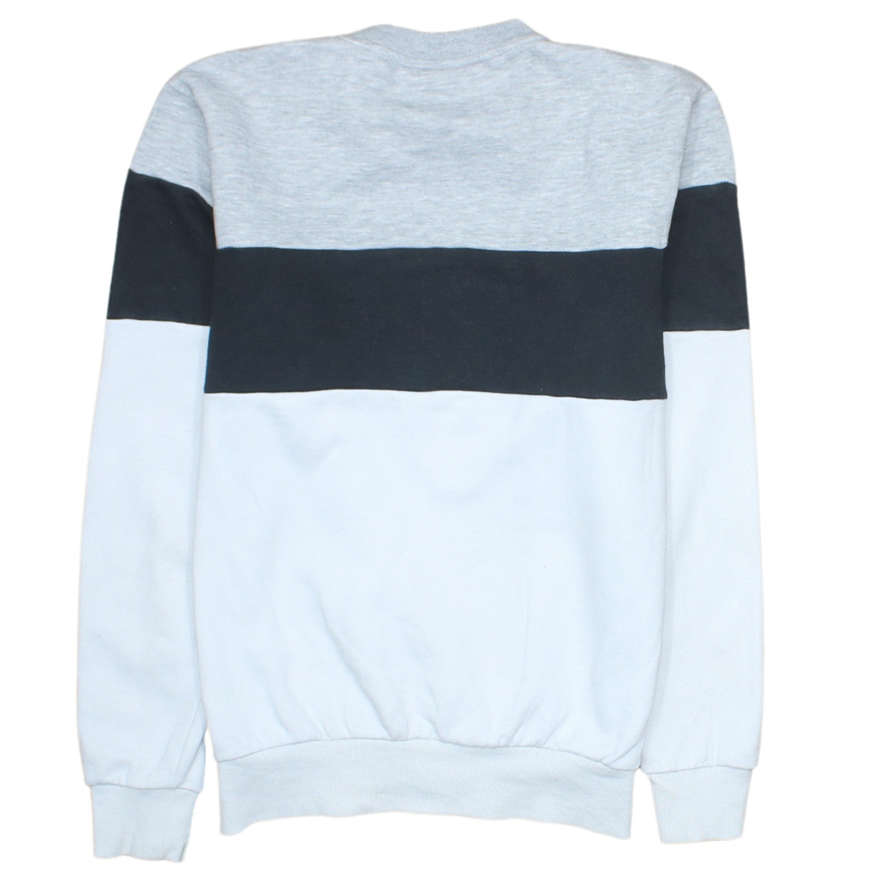 FILA Mens XS Grey White Black Pullover Sweatshirt Logo Crew Neck