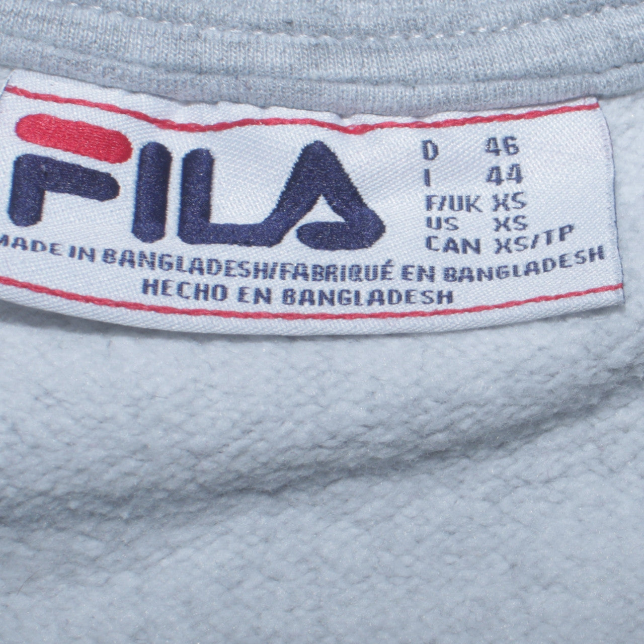 FILA Mens XS Grey White Black Pullover Sweatshirt Logo Crew Neck