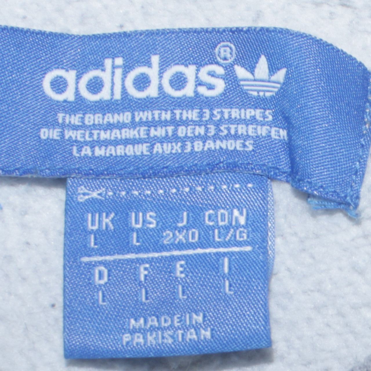 Adidas Men’s Grey Logo Sweatshirt L Pullover Crew Neck Sportswear