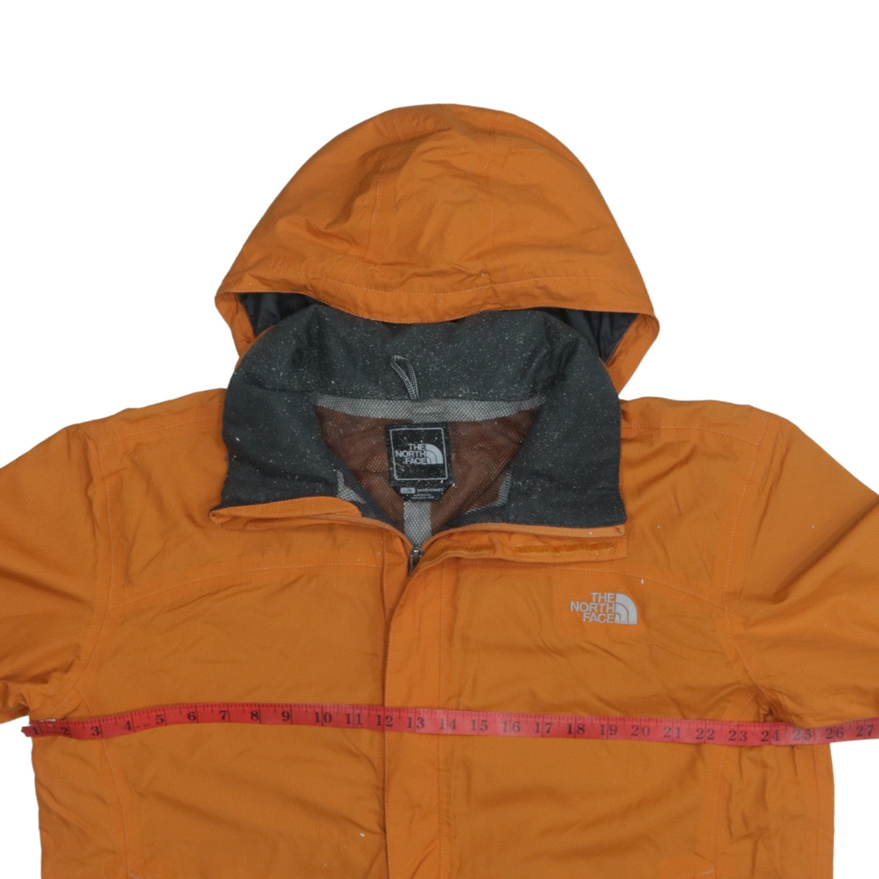 The North Face Men's Orange L Waterproof Hooded Rain Jacket Size L