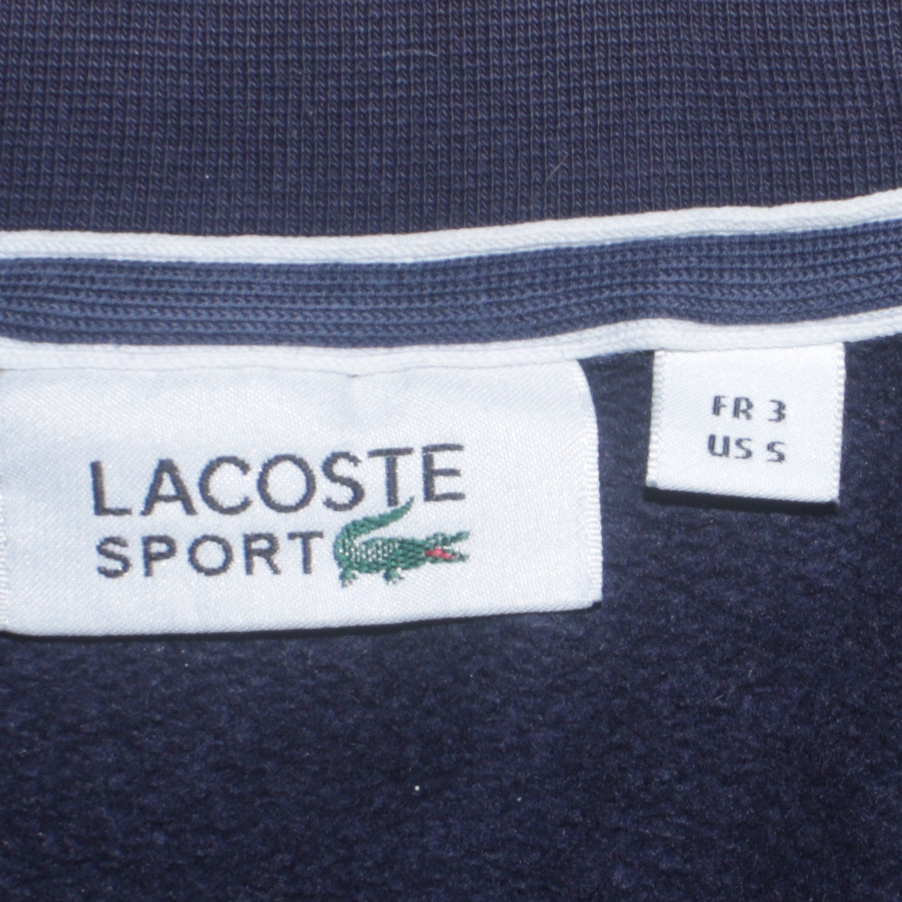 Lacoste Sport Men’s Blue Full Zip Collared Sweatshirt S Regular Fit