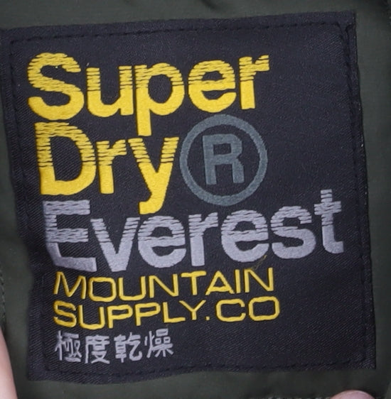 Superdry Men Green M Everest Puffer Jacket Hooded Winter Coat