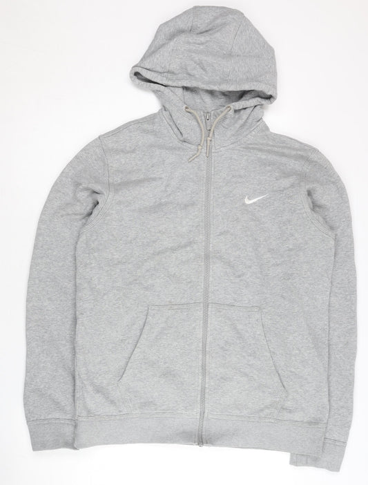 Nike Men’s Grey Full Zip Hoodie Size L Regular Fit