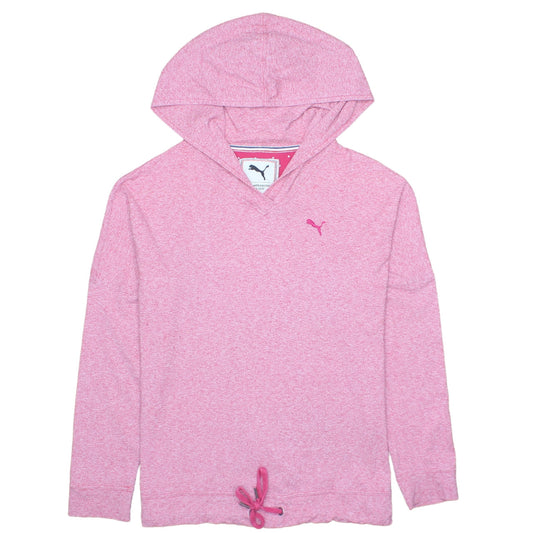 Puma Womens Pink Pullover Hoodie Size 14 Logo Casual Sportswear