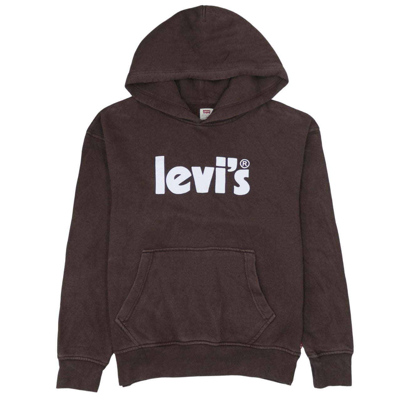 Levi's Men's Brown XS Relaxed Pullover Hoodie Logo Graphic