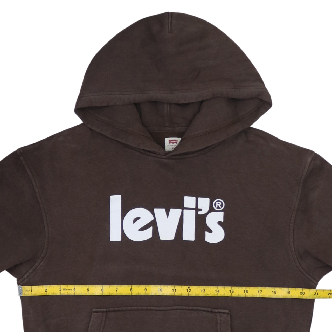 Levi's Men's Brown XS Relaxed Pullover Hoodie Logo Graphic