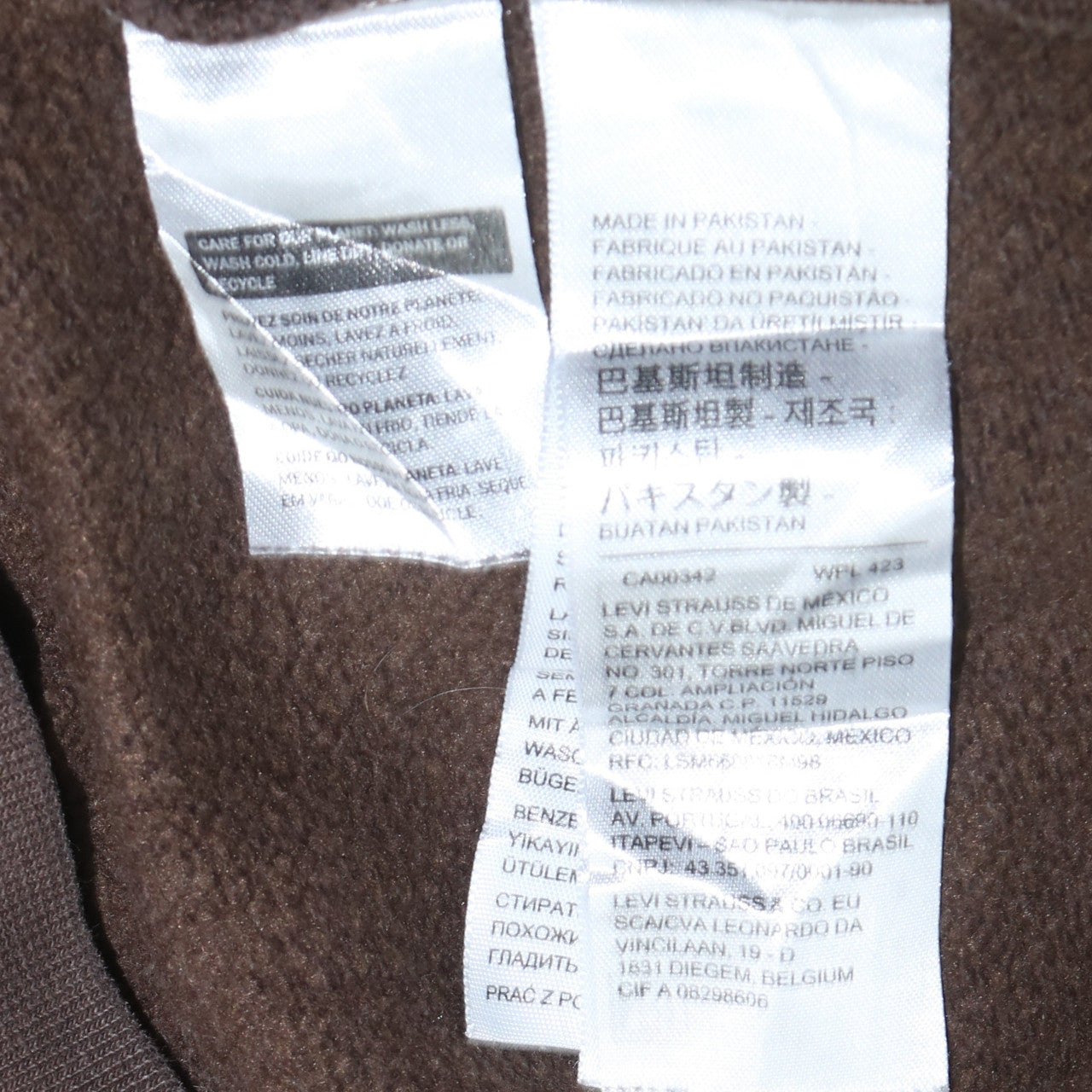 Levi's Men's Brown XS Relaxed Pullover Hoodie Logo Graphic