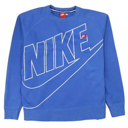 Nike Men's Blue XL Pullover Sweatshirt Graphic Logo Crew Neck