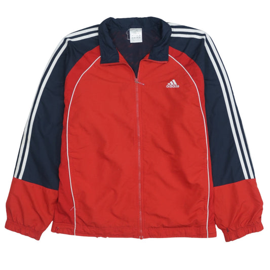 Adidas Men’s Red Track Jacket L Full Zip Activewear Sports Top