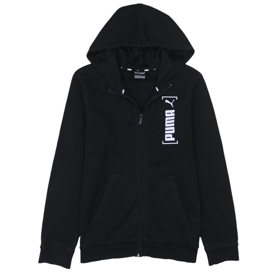 Puma Mens Black Small Full Zip Hoodie Sweatshirt with Logo