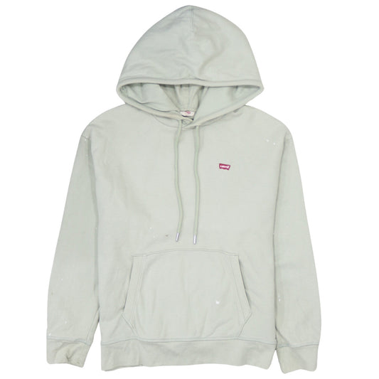 Levi's Men's Green Pullover Hoodie Size M Logo Front Kangaroo Pocket