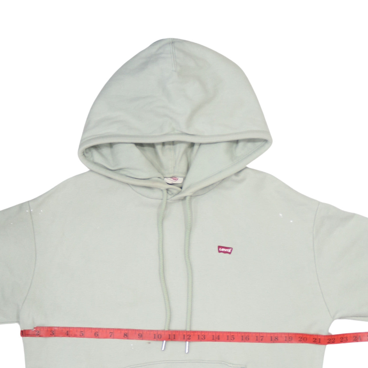 Levi's Men's Green Pullover Hoodie Size M Logo Front Kangaroo Pocket