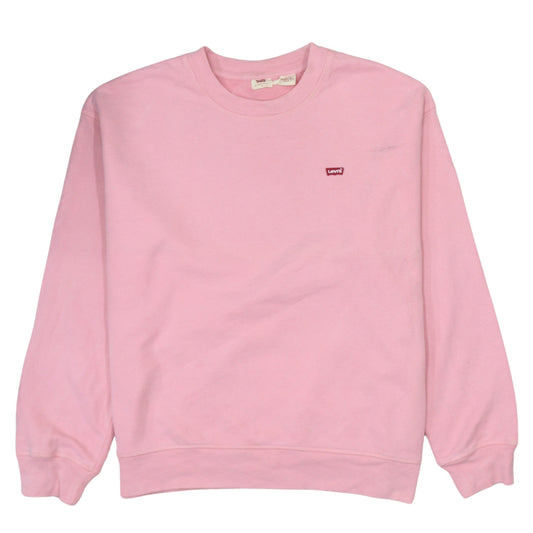 Levi's Mens Pink Crew Neck Logo Pullover Sweatshirt Size M