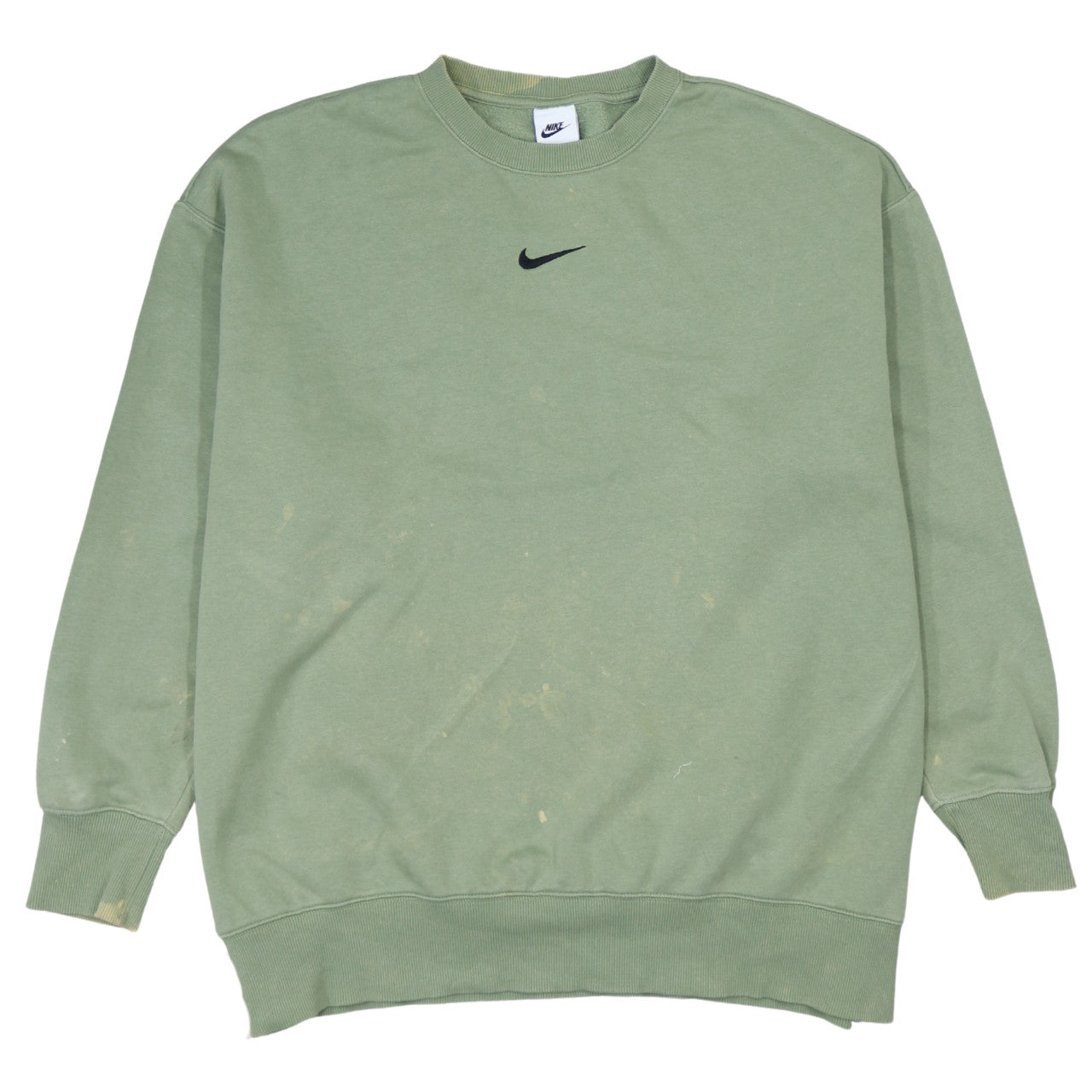 Nike Men’s Green Logo Pullover Sweatshirt Size L Crew Neck Regular Fit