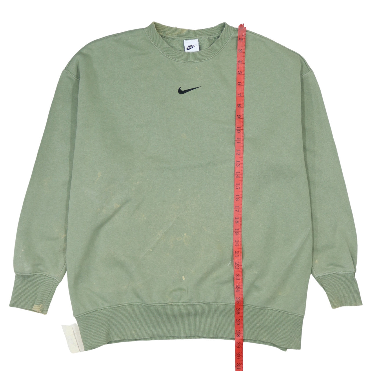 Nike Men’s Green Logo Pullover Sweatshirt Size L Crew Neck Regular Fit