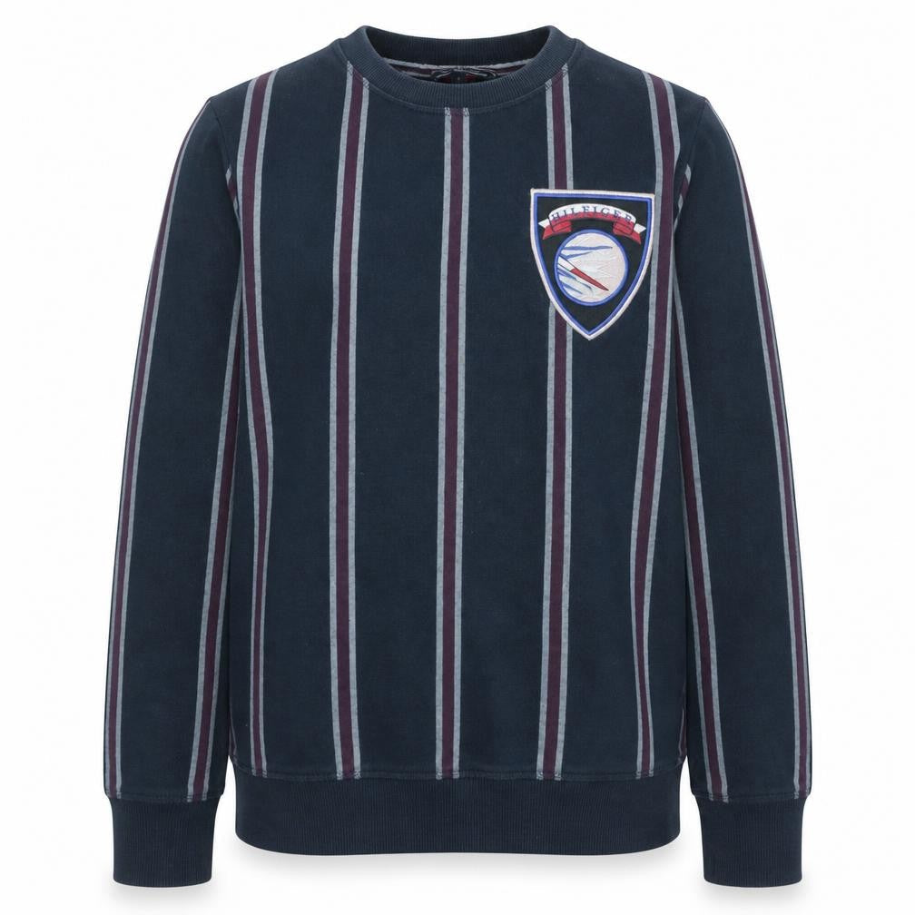 Mens UK S Regular Tommy Hilfiger Blue Pullover Sweatshirt