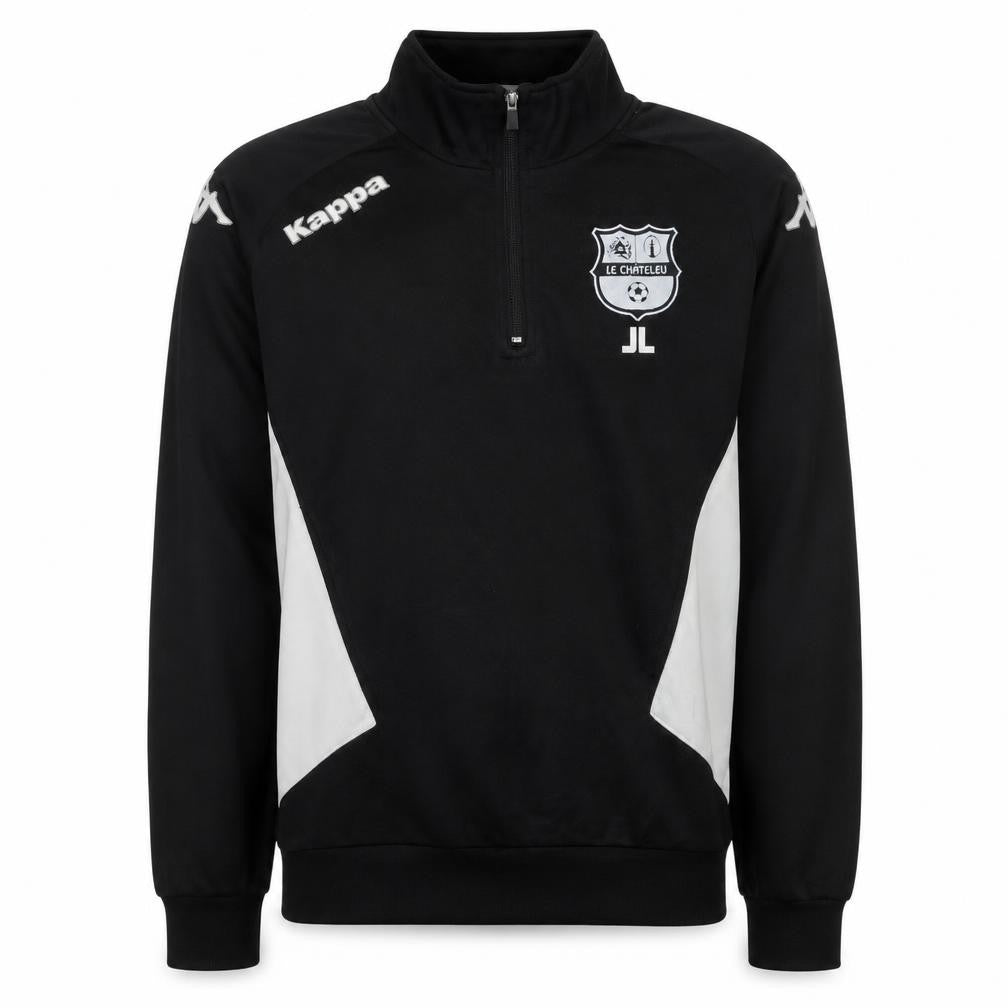 Mens UK S Regular Kappa Black Pullover Sweatshirt