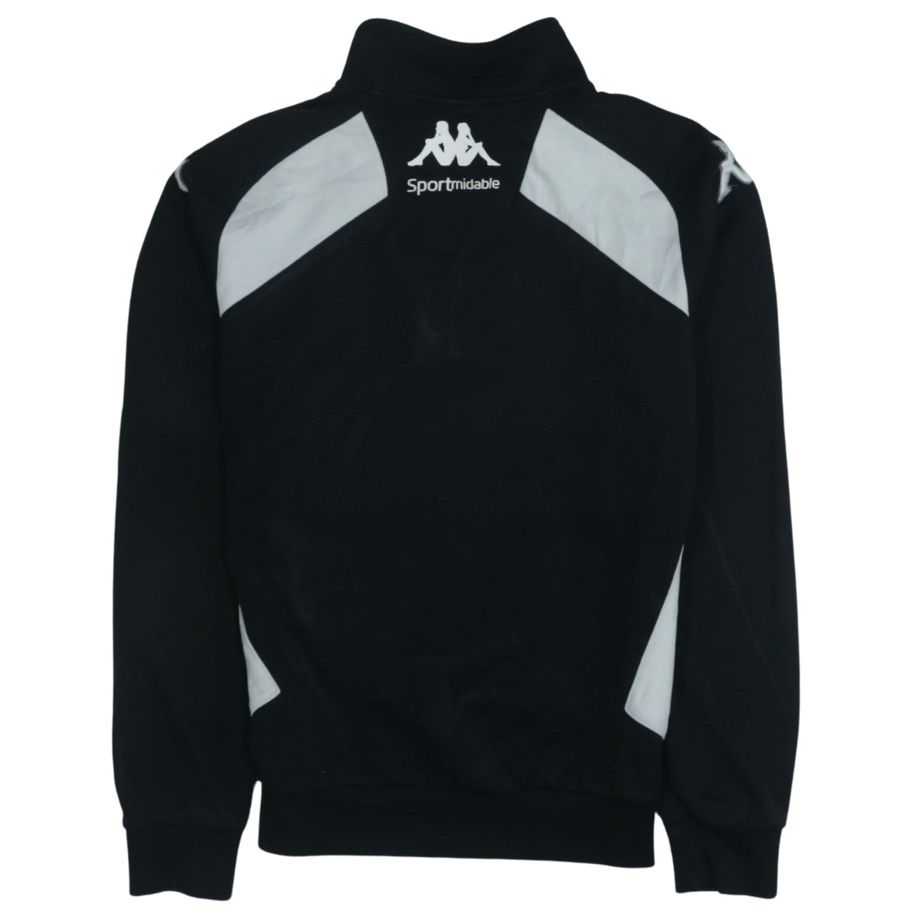 Kappa Men’s Black Small 1/4 Zip Pullover Sweatshirt Football Training Top