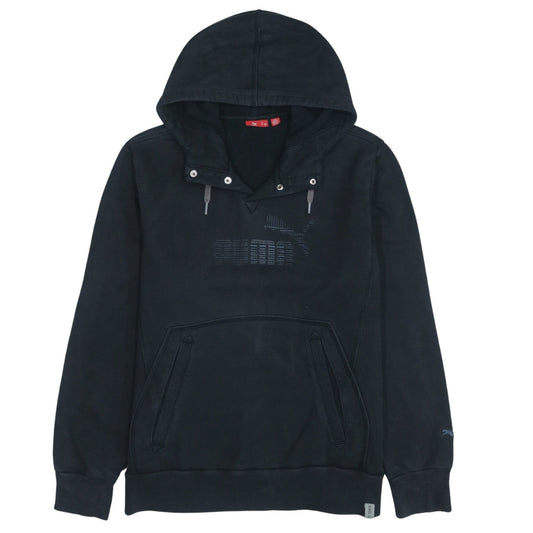 Puma Men’s Black Pullover Hoodie L Logo Sports Fleece