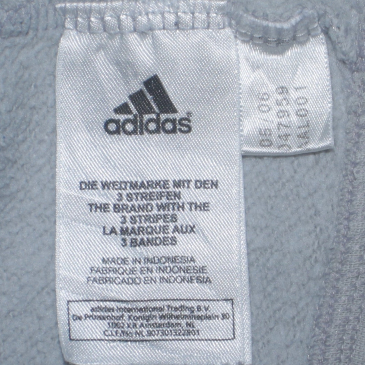 Adidas Men’s Grey Logo Pullover Sweatshirt Size L Long Sleeve