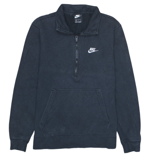 Nike Men's Black M 1/2 Zip Pullover Fleece Sweatshirt Logo