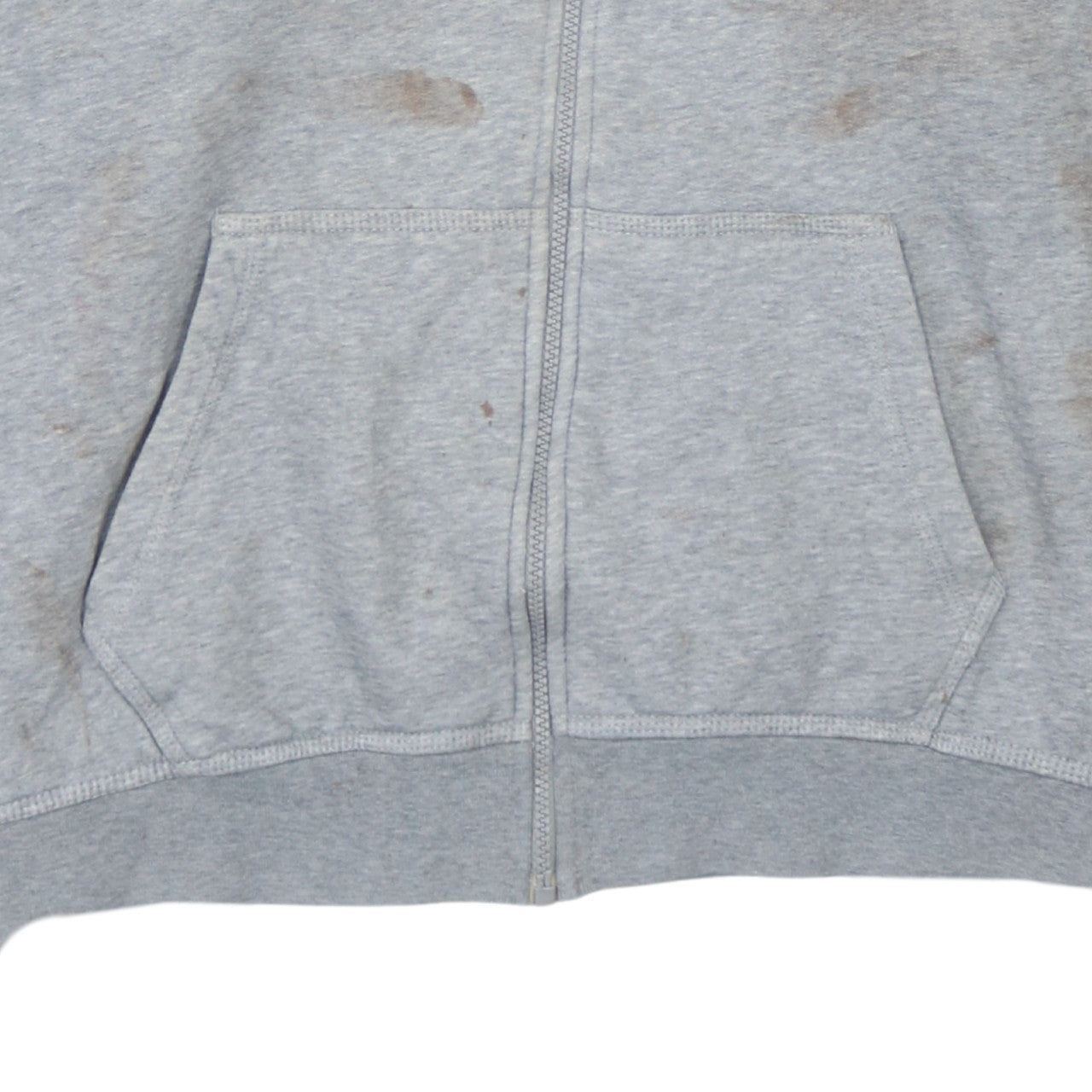 Nike Men’s Grey 2XL Full Zip Hoodie Long Sleeve Cotton Blend