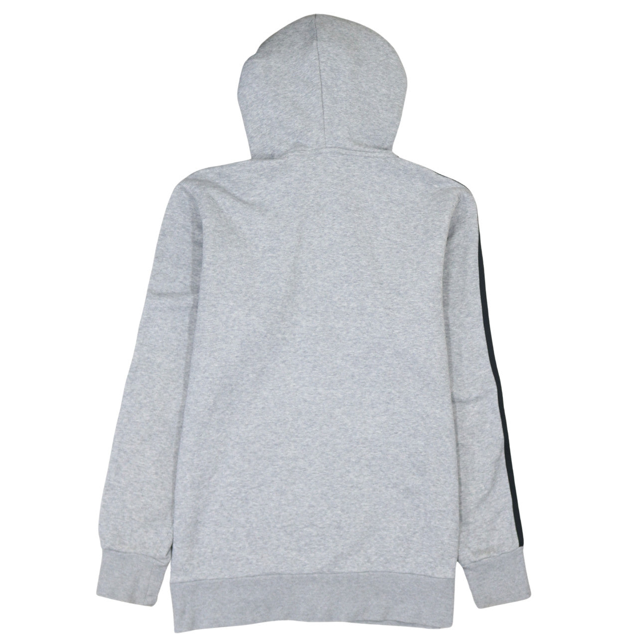 Adidas Men’s Grey Full Zip Hoodie M Sports Logo Hooded Jacket