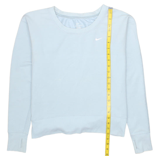Nike Women’s Blue Sweatshirt Small Dri-Fit Crew Neck Long Sleeve