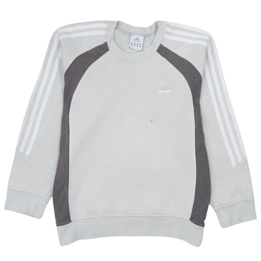 Adidas Men’s Grey Pullover Sweatshirt Small Long Sleeve Logo