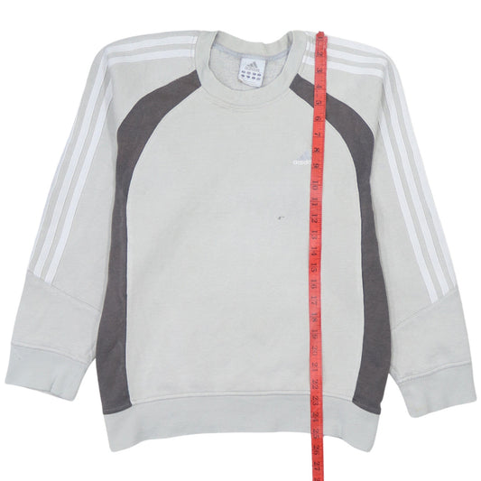 Adidas Men’s Grey Pullover Sweatshirt Small Long Sleeve Logo