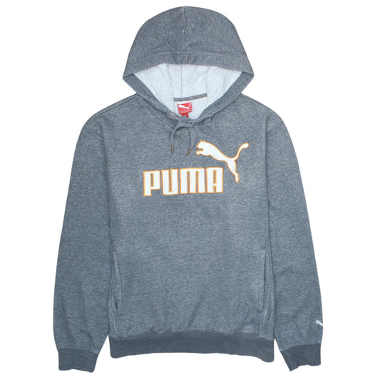 Puma Men’s Grey Pullover Hoodie M Logo Sportswear Casual