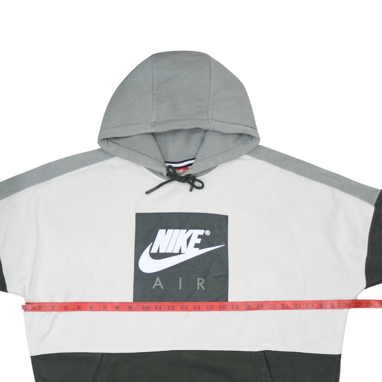 Nike Air Mens XL Pullover Hoodie Grey White Black Logo Sportswear