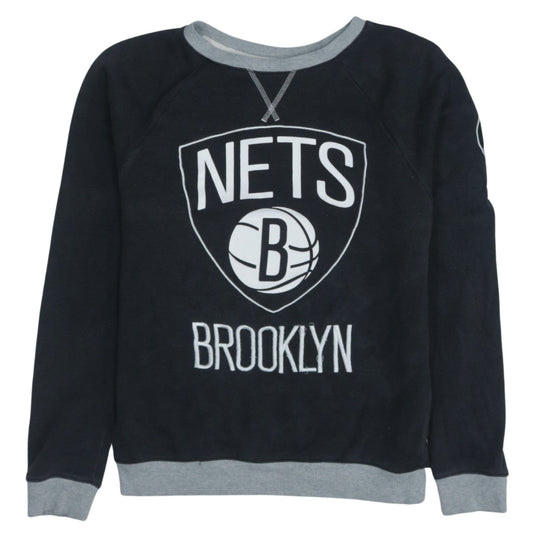 Adidas Womens Brooklyn Nets Black Sweatshirt Size 10 S