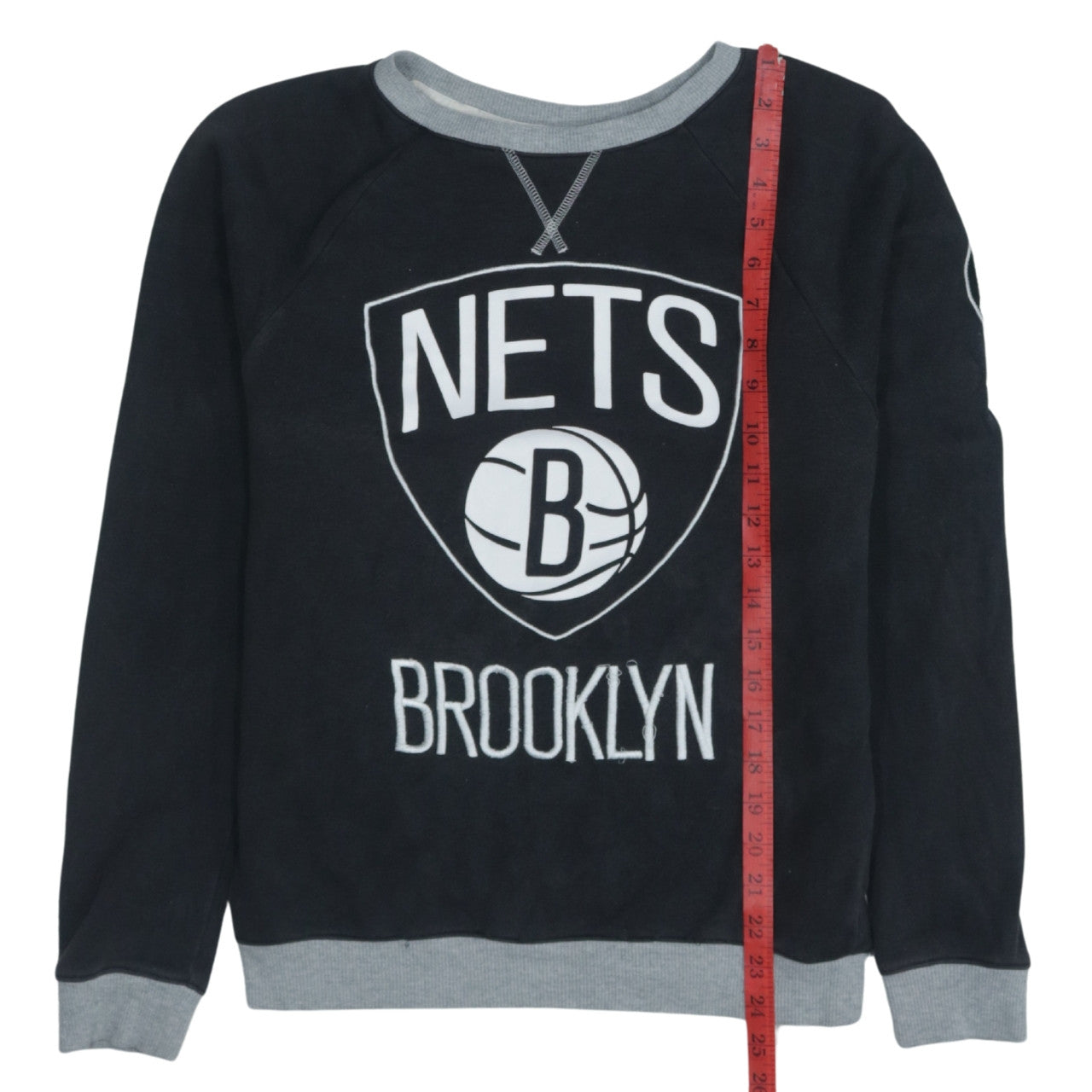 Adidas Womens Brooklyn Nets Black Sweatshirt Size 10 S