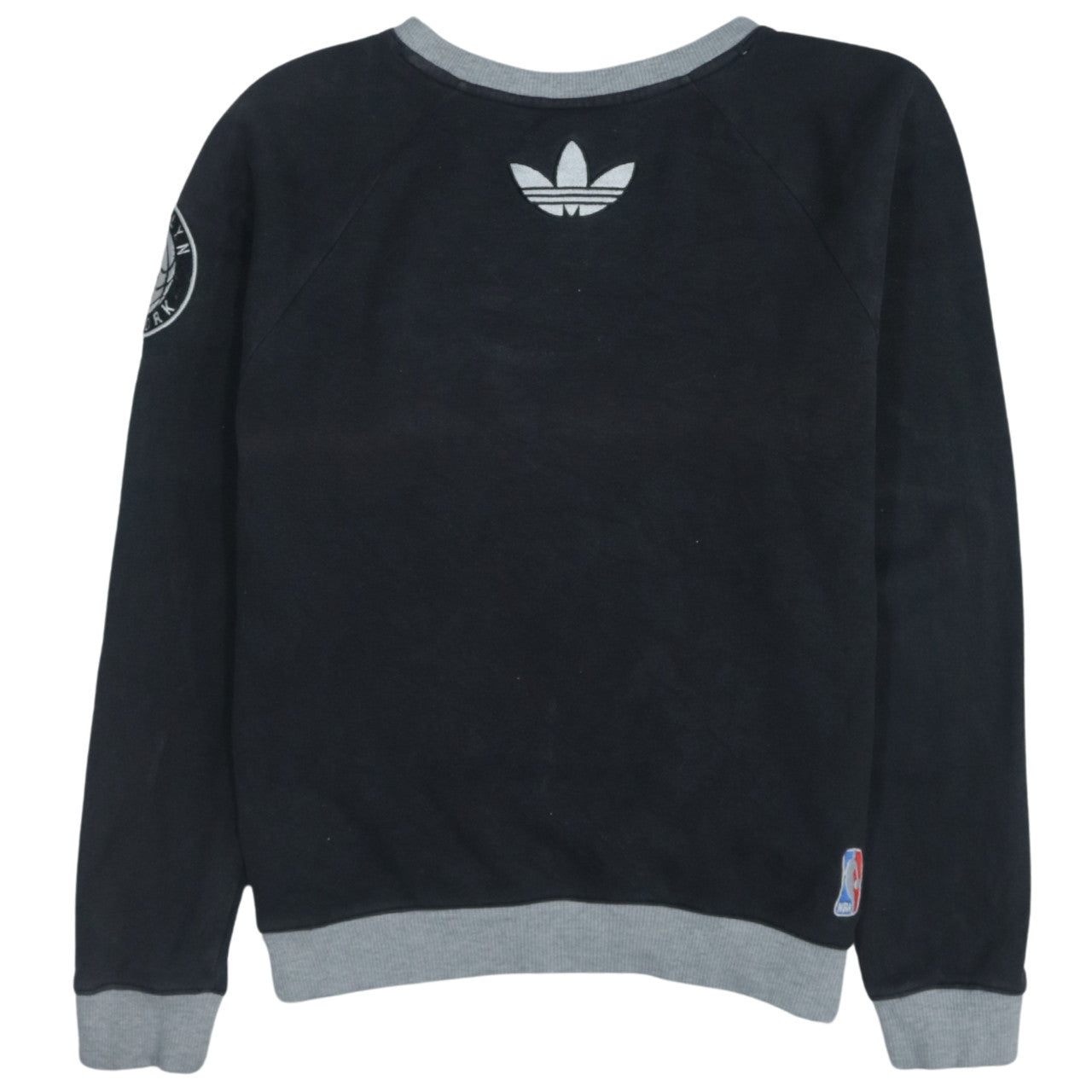 Adidas Womens Brooklyn Nets Black Sweatshirt Size 10 S
