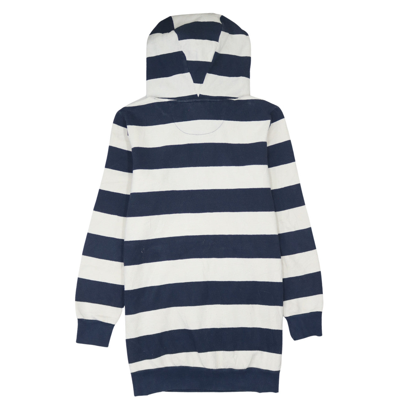 Adidas Womens Navy White Striped Pullover Hoodie Dress Size 10