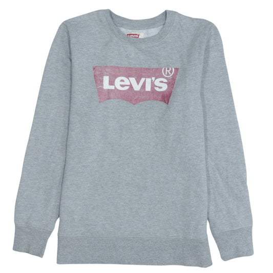 Levi's Boys Grey Logo Pullover Sweatshirt 14 Years Crew Neck