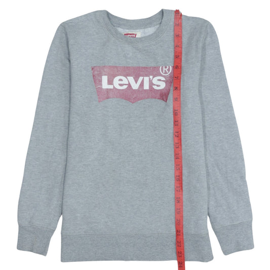 Levi's Boys Grey Logo Pullover Sweatshirt 14 Years Crew Neck