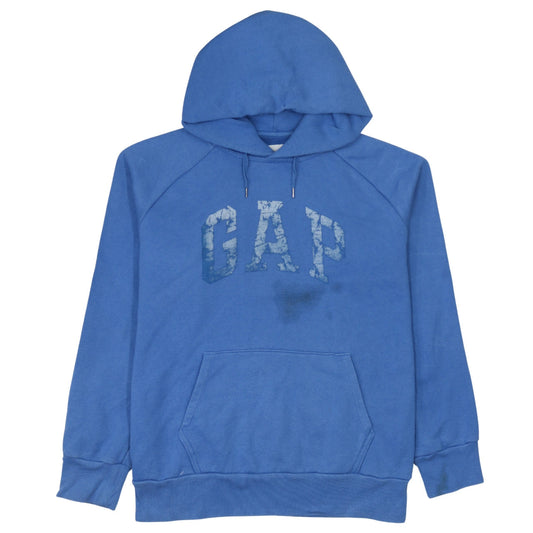 GAP Men’s Blue Pullover Hoodie M Regular Fit Logo Sweatshirt